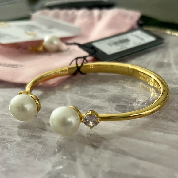 GIFT IDEA💕NWT 2pc Kate Spade Pearls of Wisdom Drop Earrings & Bracelet Set - Picture 5 of 12
